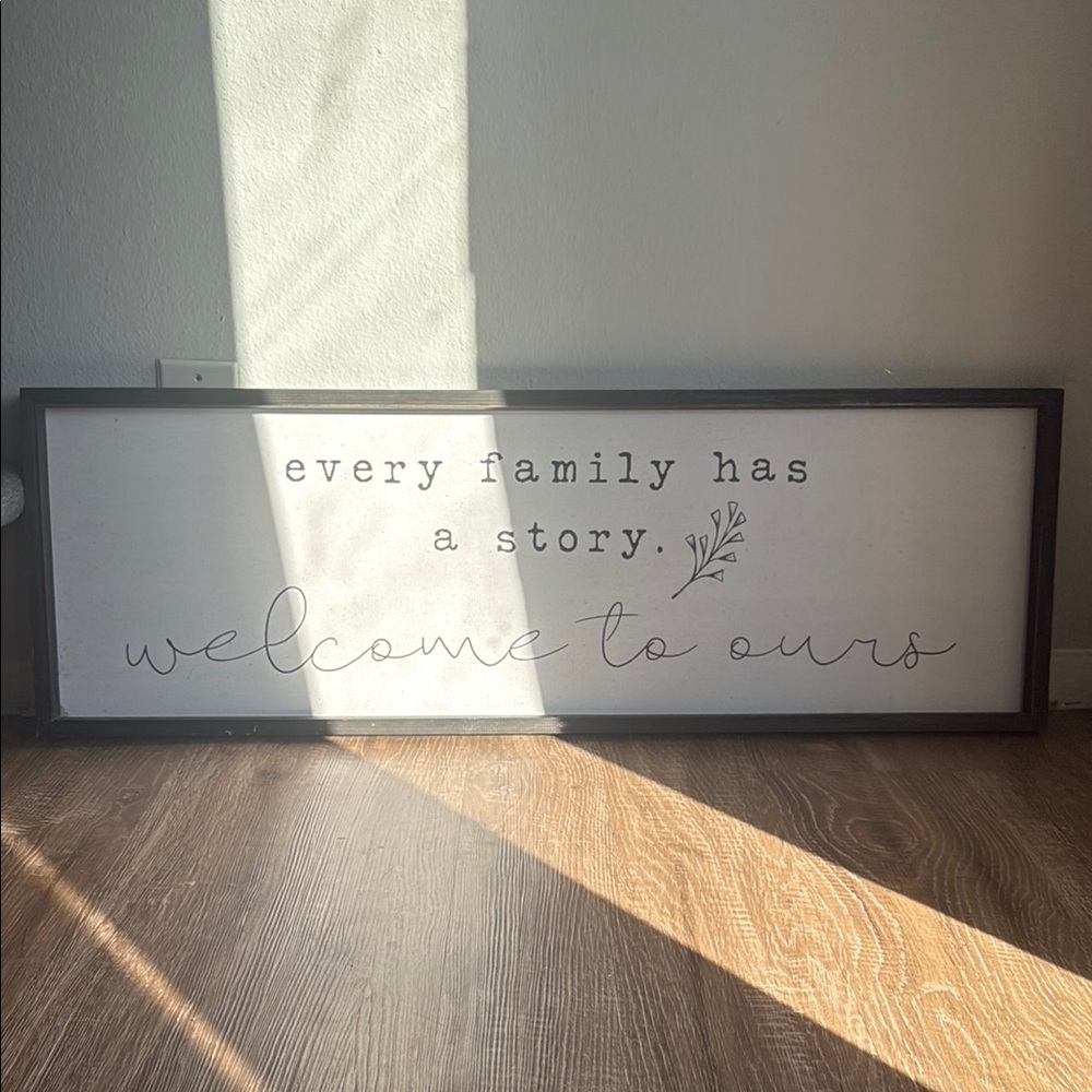 Black and White Family Story Wall Art